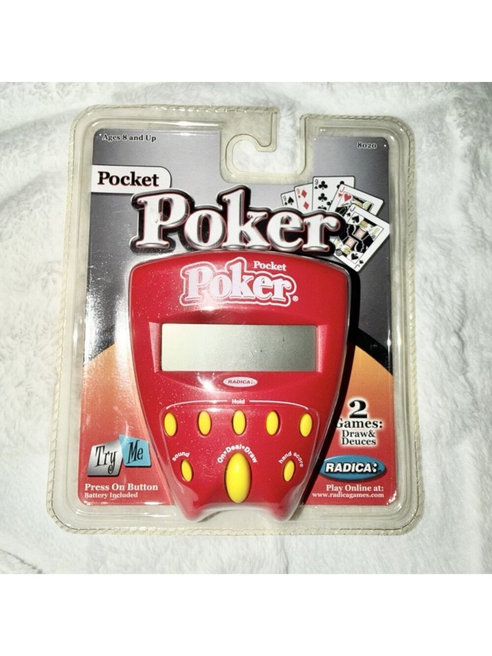 Vintage Radica 2002 Draw & Deuces Pocket Poker Video Game New Sealed 8020